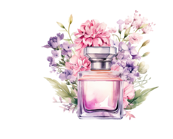 pngtree-watercolor-perfume-bottle-with-flowers-illustration-ai-generative-png-image_13244865